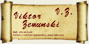 Viktor Zemunski vizit kartica